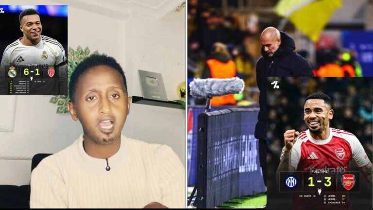 MK oo kasoo yaabay ARSENAL caawa tii ay ku dhigtay INTER,I AAMIN City waa Zero,Alla REAL Mbabbe+VINI