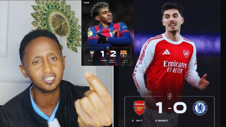 QALAAS WA IGA INTAA ARSENAL gambar dambe uma dhiganayo CAAWA FINAL,YAAHUU CHELSEA.BARCE GUUL+CR7+SUQ